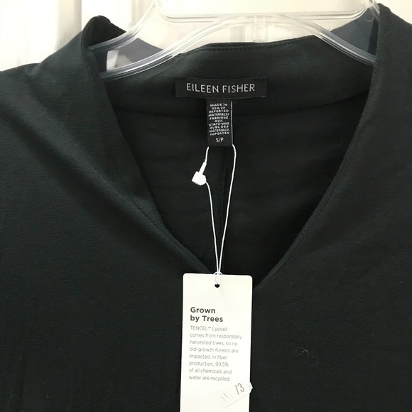 Eileen Fisher NWT Vicose v-high neck - S - Picture 1 of 7